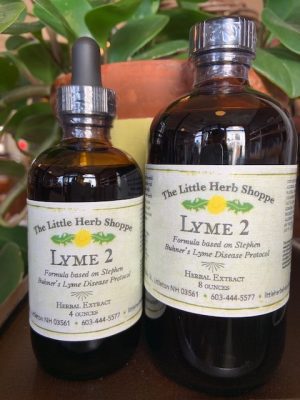Treating Lyme using a Naturopathic approach that may increase the effectiveness of your antibiotic protocol, if you have chosen such an approach. Our formulas Lyme 1 and Lyme 2 are based upon Stephen Buhner's excellent, ‘must-read’ book Healing Lyme which we carry at the shop. Lyme Formula 1 uses Astragalus root, Lyme 2 does NOT. Stephen suggests that Astragalus should NOT be used if you have had the condition for longer than 1 month. This is the only difference between Lyme 1 and 2. Most people will need Lyme2 although we can readily blend up Lyme1 for you at the counter. Lyme 2 is also a powerful Anti-inflammatory formula with many uses.

We have suggested dosages available for Children. Just Ask. Consultations Available.